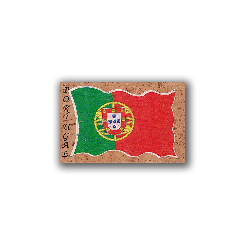 Portuguese Flag - Cork Fridge Magnet
